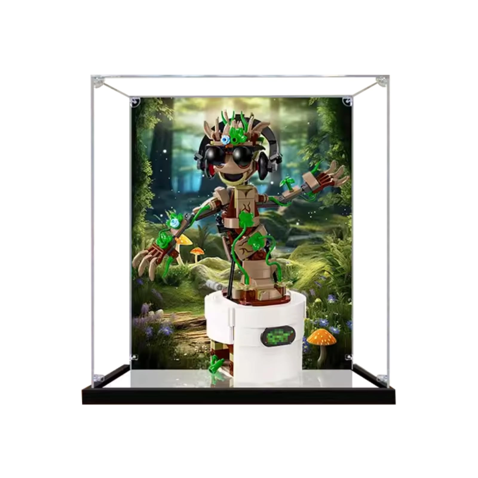 SUNHON Display Box for LEGO 76297 - 22x22x27cm Acrylic Mirror+background a