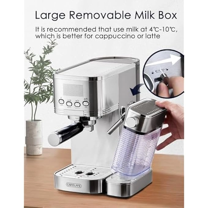 20Bar Espresso Machine - 1.3L Double Boilers One-Touch