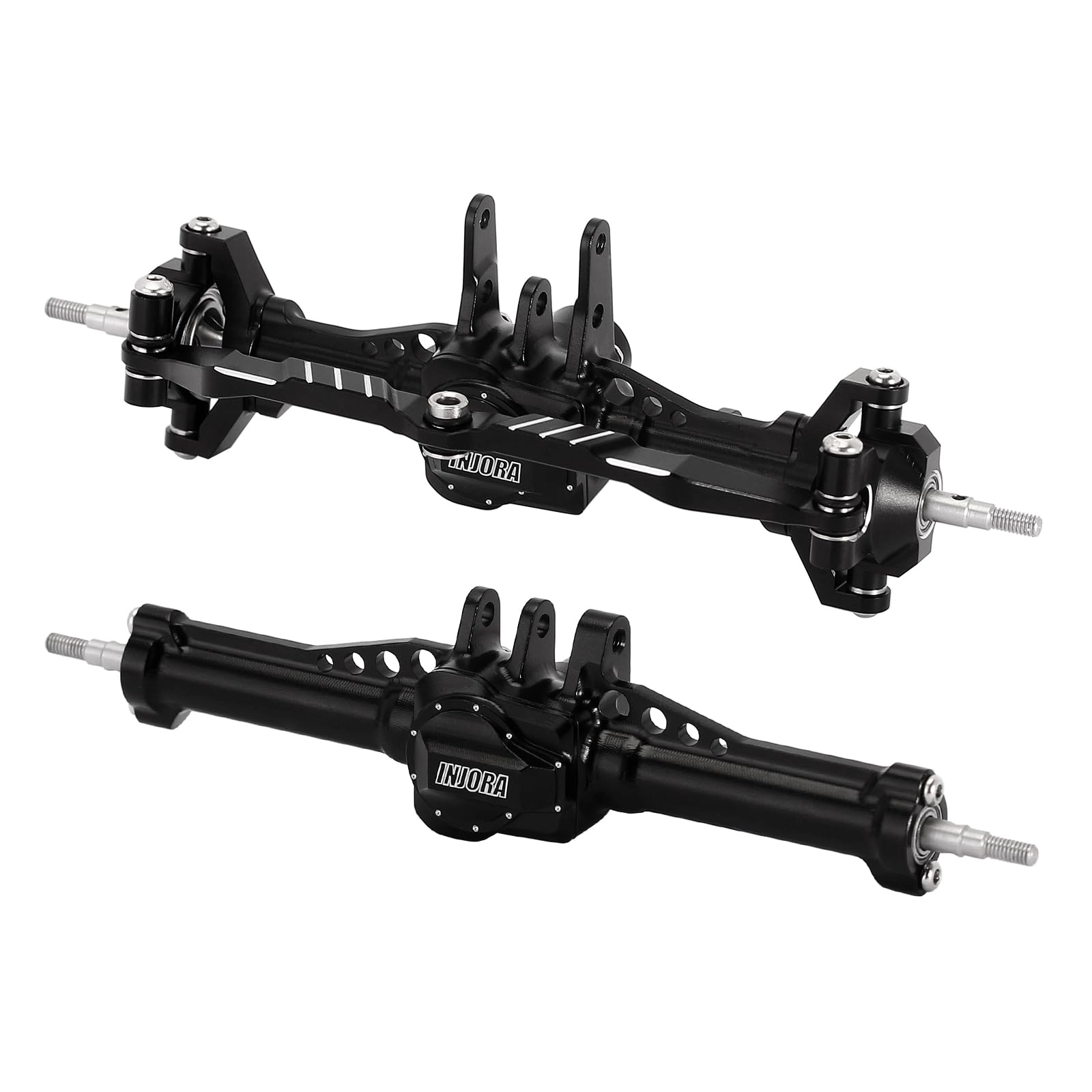 INJORA Front&Rear Axles - +4mm Aluminum