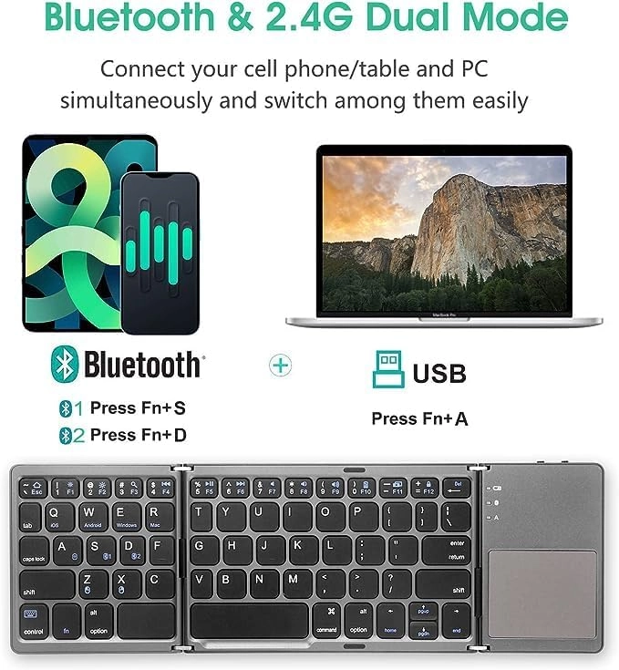 Foldable Keyboard - Wired/Wireless