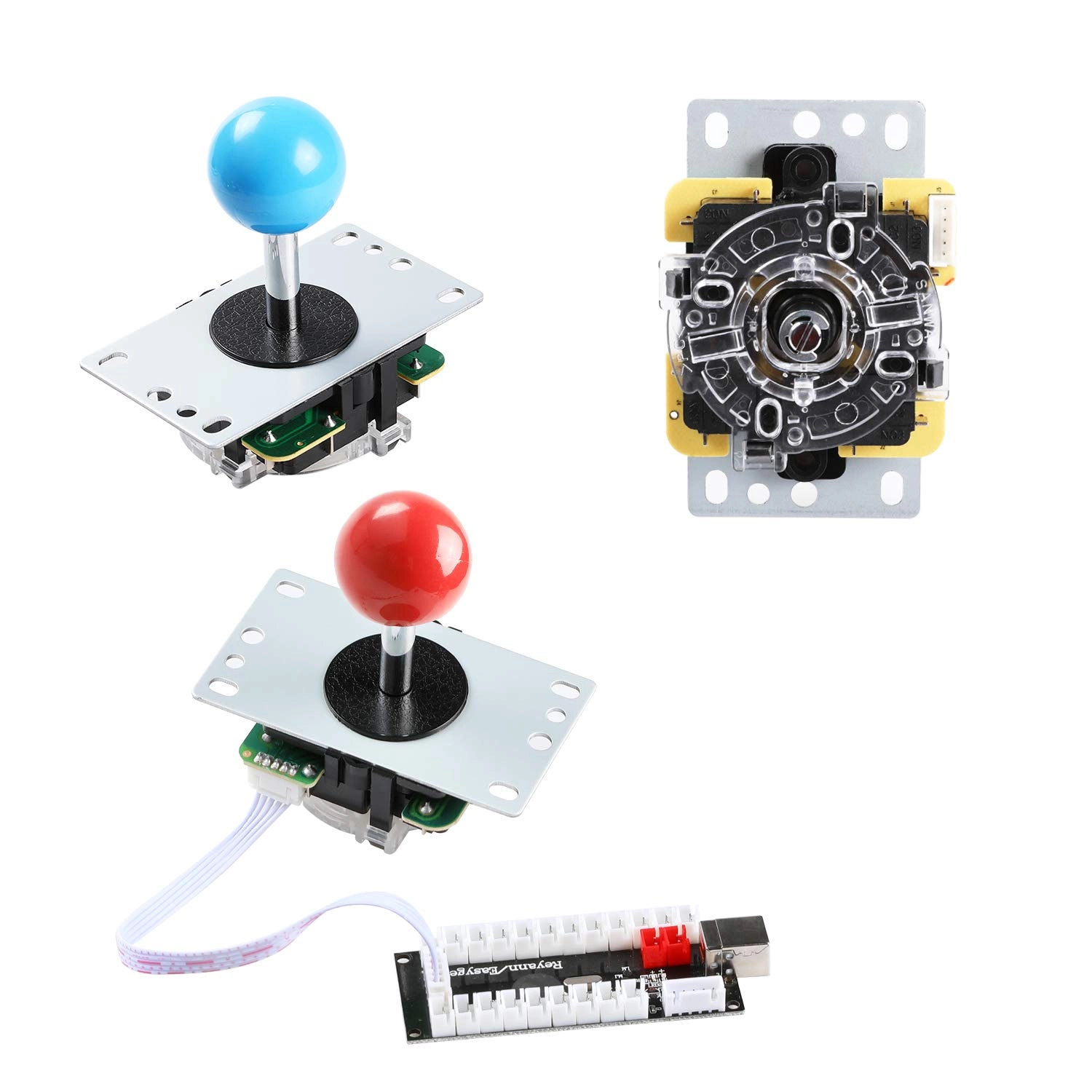 2-Player LED Arcade DIY Kit - Blue & Red