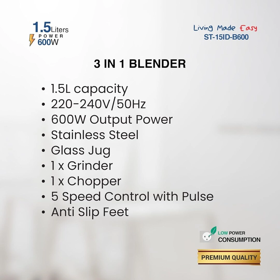 3in1 Blender - 600W
