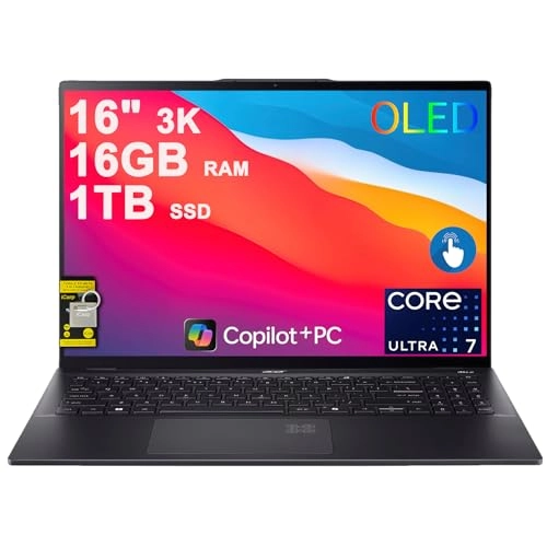 Swift 16 AI - 16" 1TB 16GB Intel 8-core Ultra 7 Series 2 256V