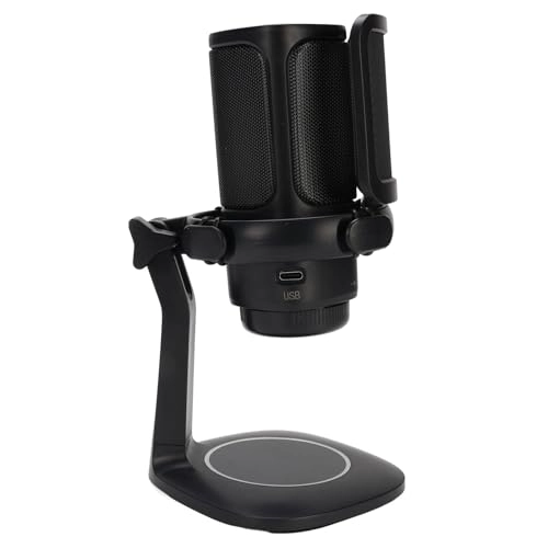 USB Condenser Microphone USB Microphone - RGB Light 192K/24bit Plug and Play