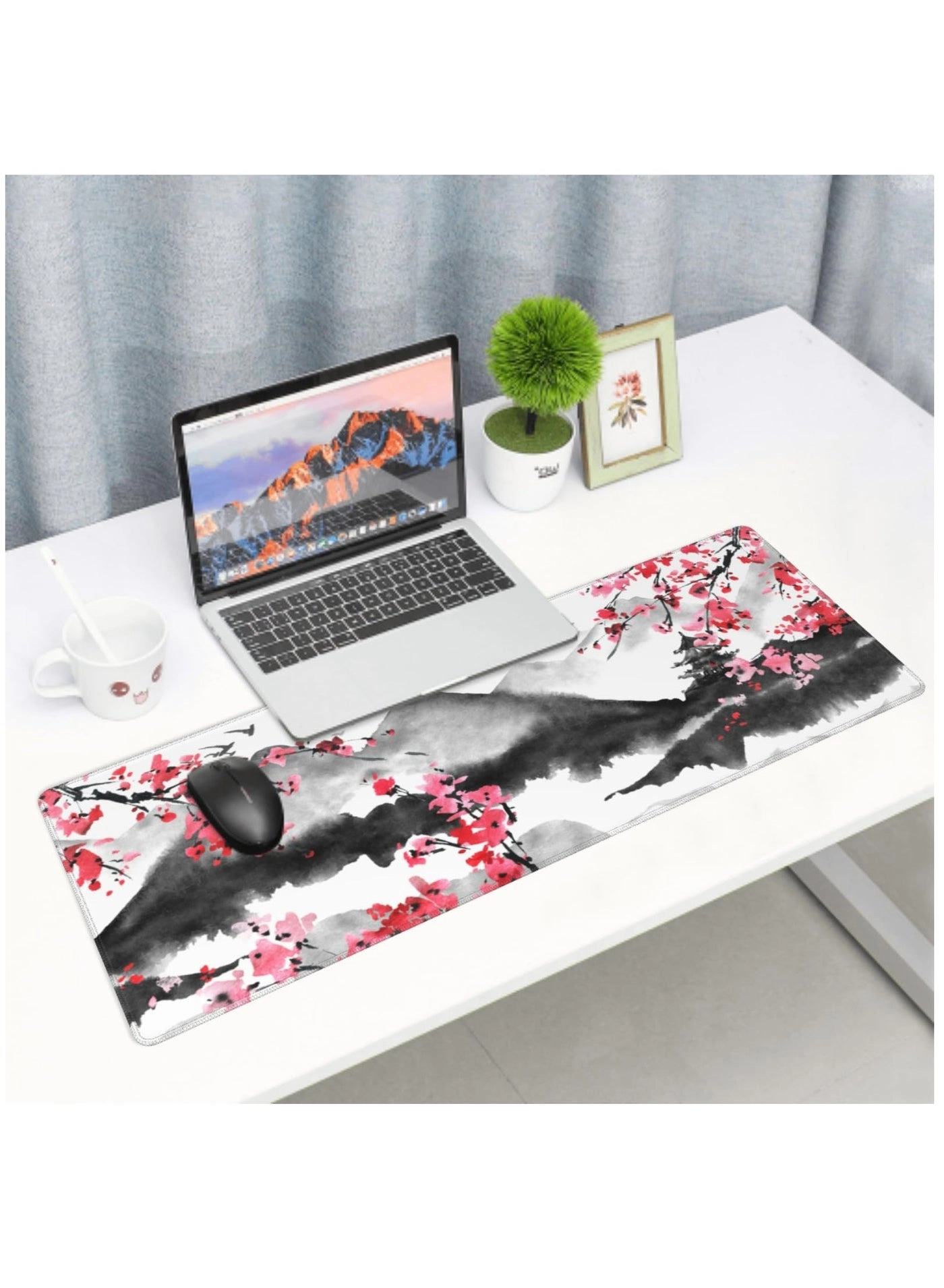 Japanese Cherry Blossom XL Polyester Gaming Mouse Pad - 80x30 cm