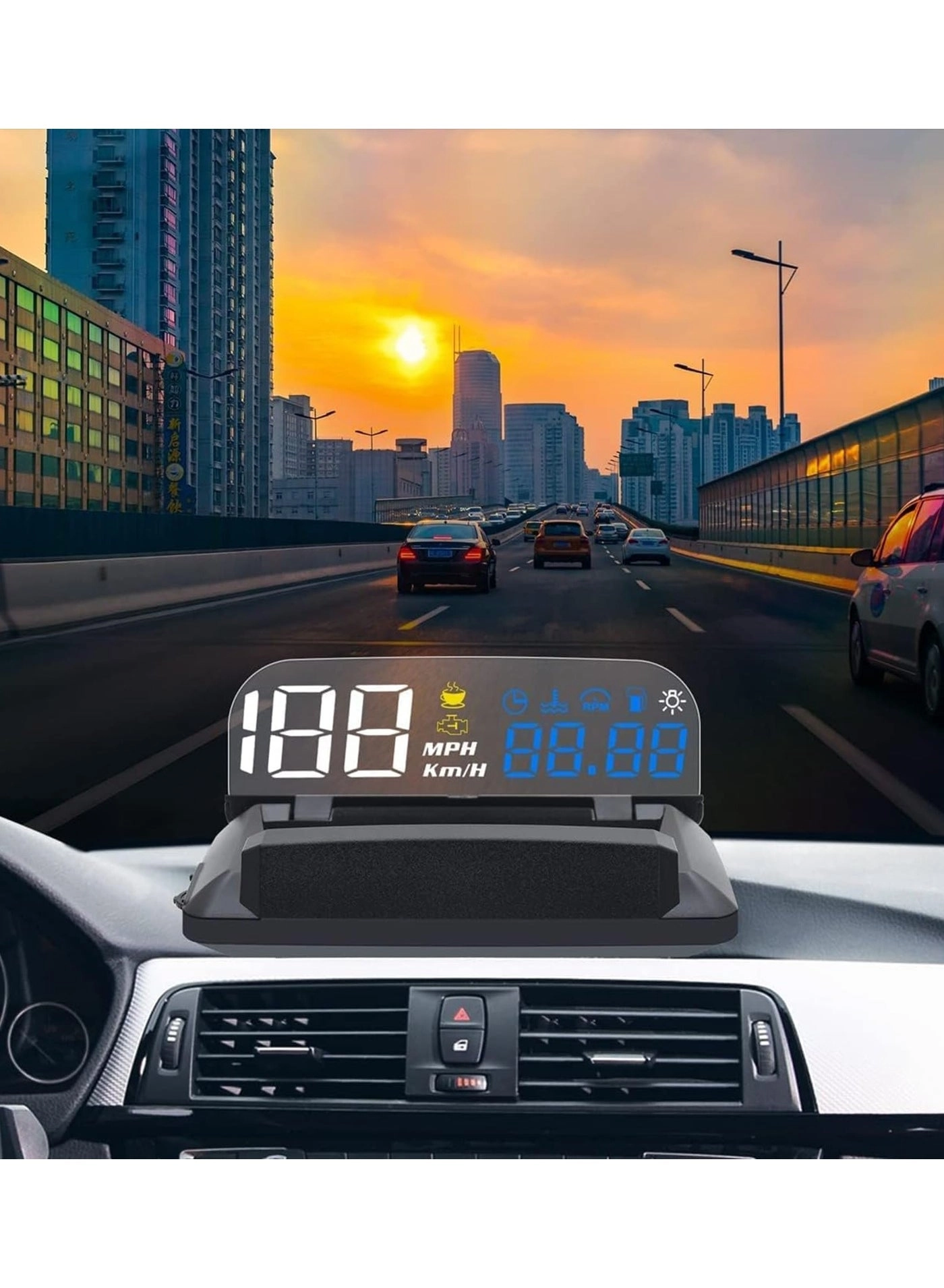 HUD Head up - OBD2 GPS Dual System Digital Speedometer