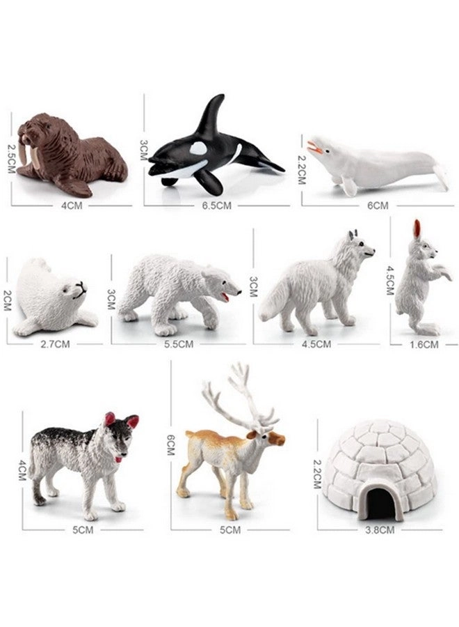 Mini Arctic Animals Figurines 10 pcs