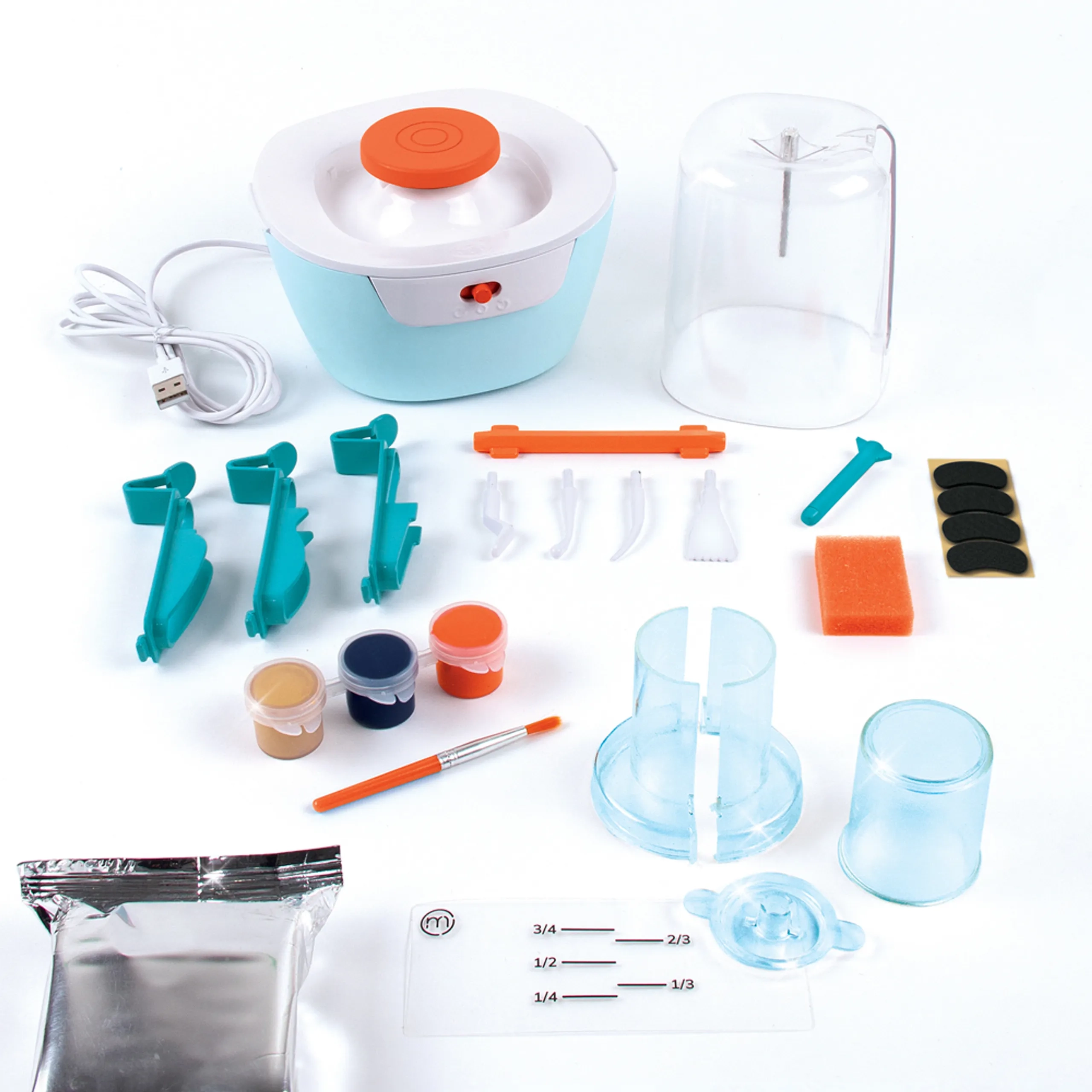 Mini Pottery Studio - air-dry clay 400g 26pcs.
