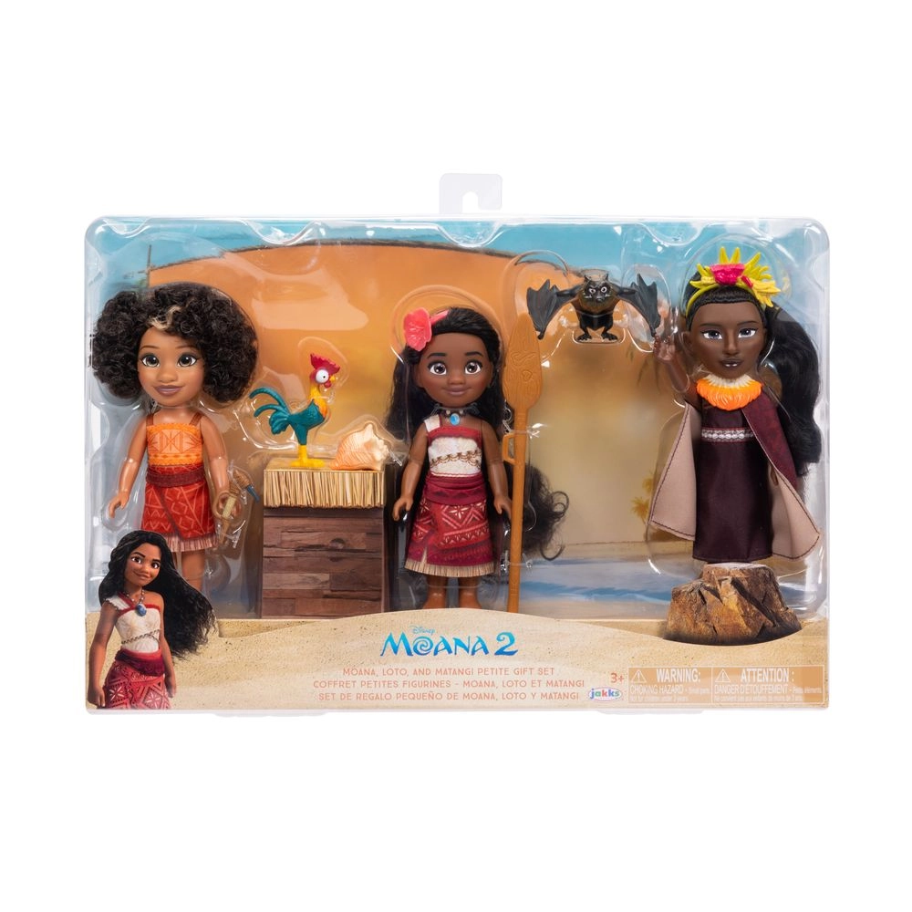 Moana Figurine + Loto Figurine + Matangi Figurine Ages 3+