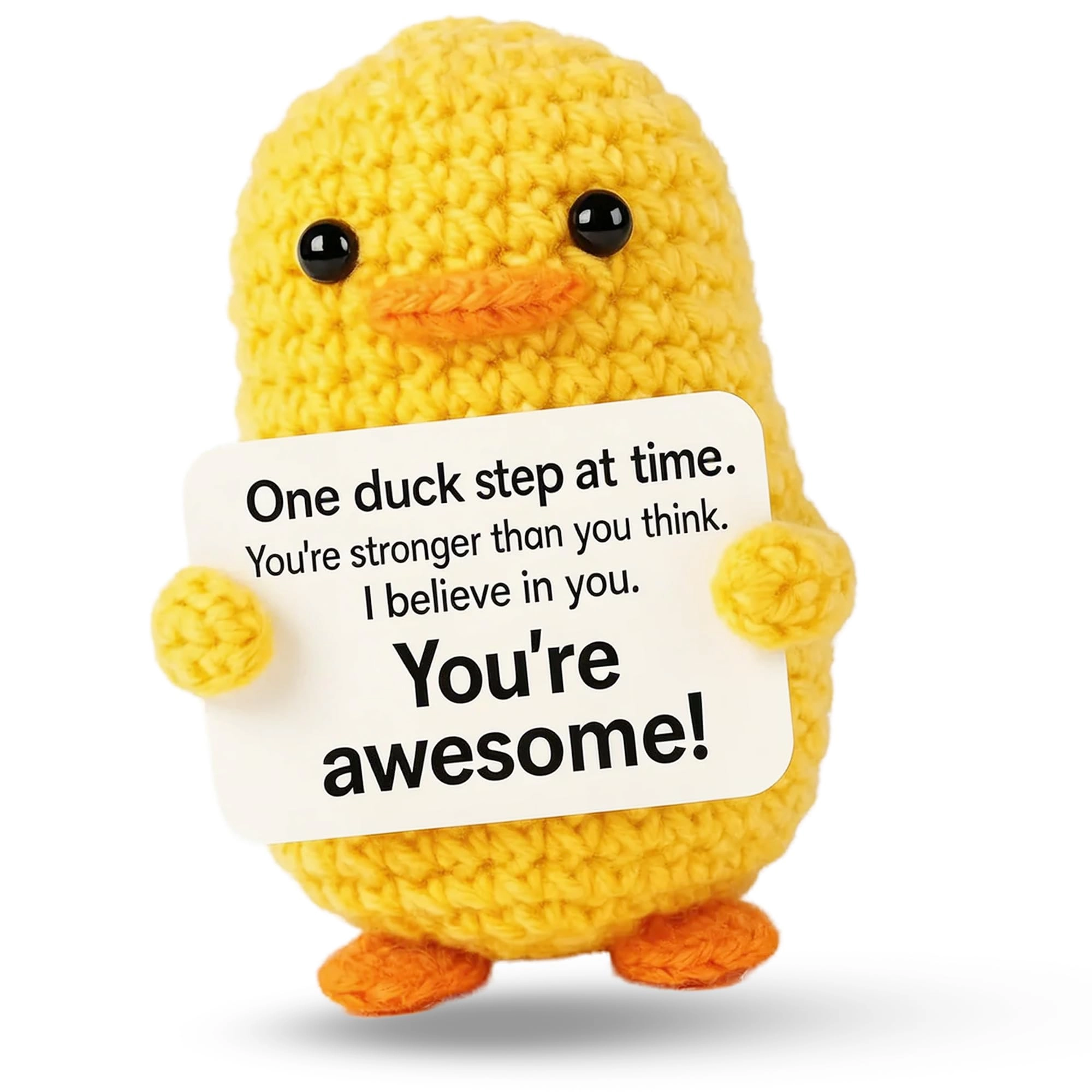 PICKLE BUDDIES Duck Emotional Support Crochet 14 cm Plush - Positive Multicolor