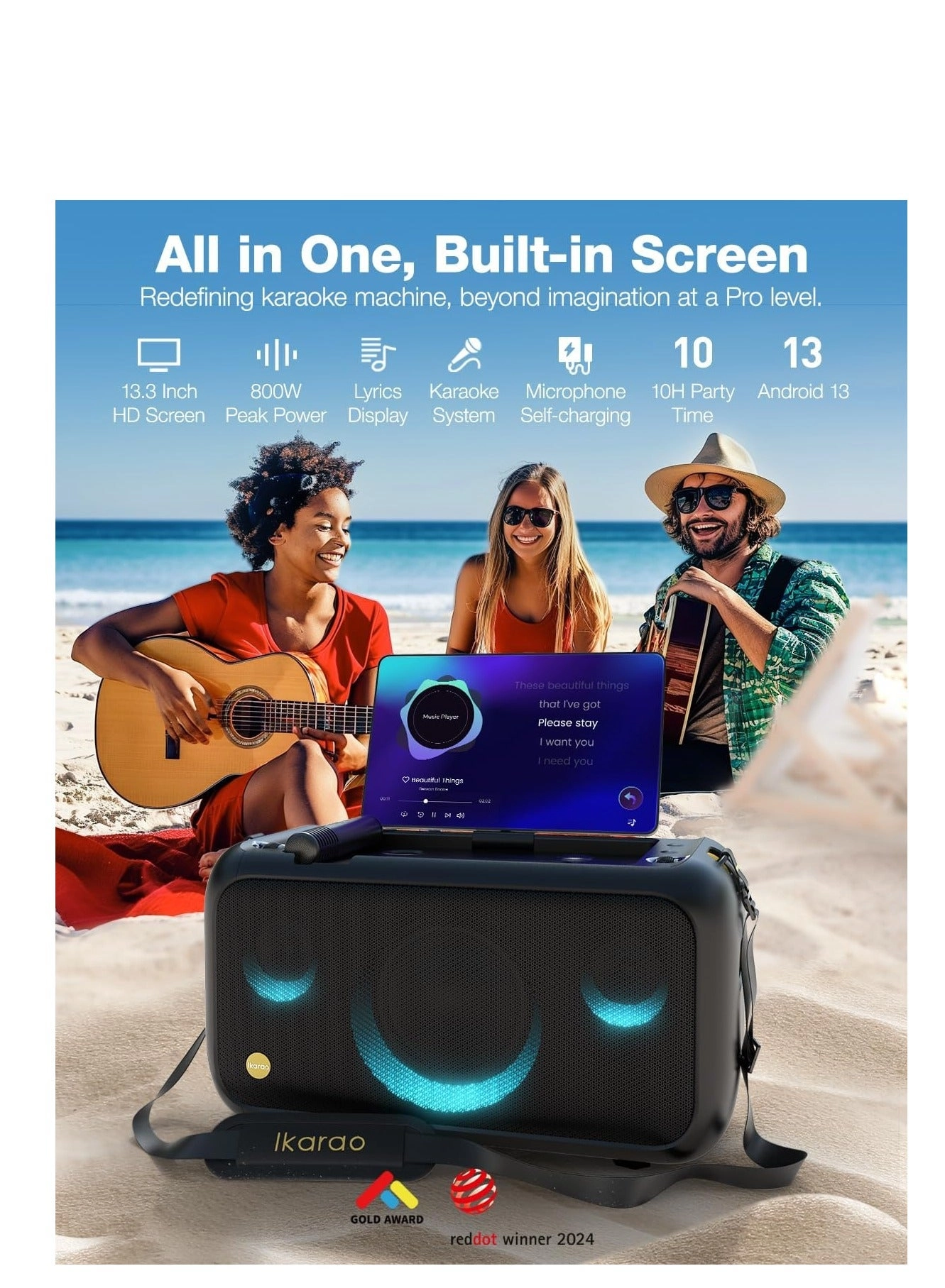 Break X1 - 2 wireless microphones 800W peak to peak power