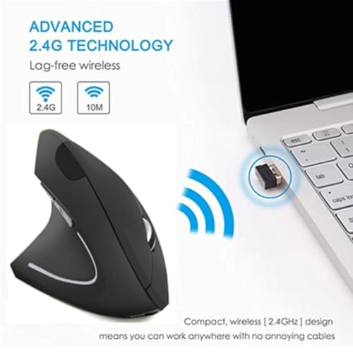 Left Handed Vertical Ergonomic Mouse - USB
