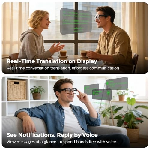 Smart Glasses - 30° FOV 1500 nits AI real-time translation