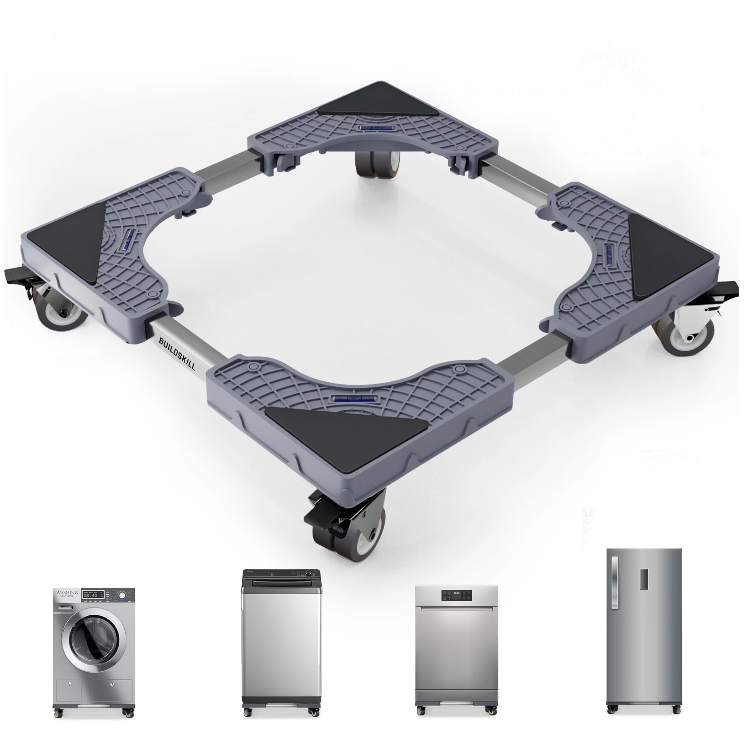 Buildskill, BIPL, Khasra No 9/1, Village Kapashera, Delhi, +91-7838379393, cs@buildskill.com Washing Machine Stand - 200Kg Grey