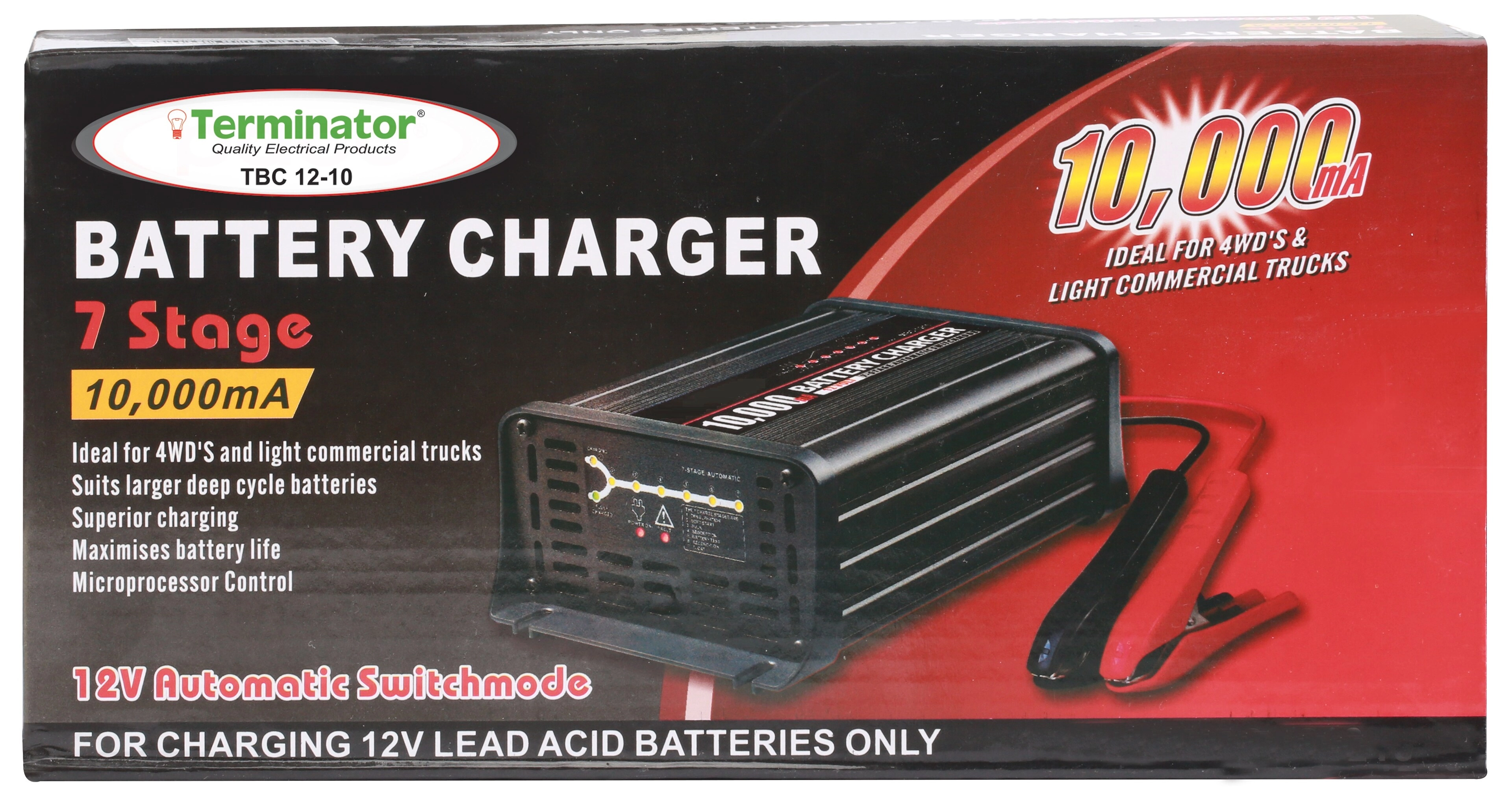 Car Battery Charger - 12 V 10 Amp