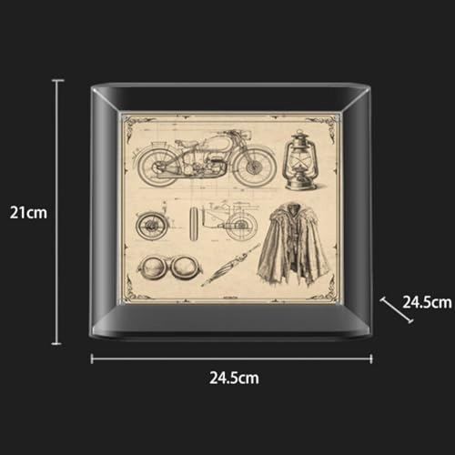 Figures Display Box - 23x23x21cm Acrylic Black Base