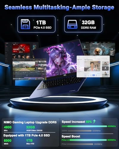 N177B N177 N177 - 17.3'' Ryzen 7-8745HS 16GB DDR5 1TB SSD