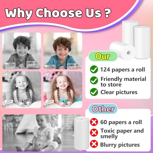Kids Camera Print Paper Refill - 5 4'' x 2.2''