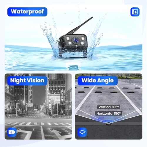 Wireless Digital Reversing Camera - Night Vision Wireless 1024X600