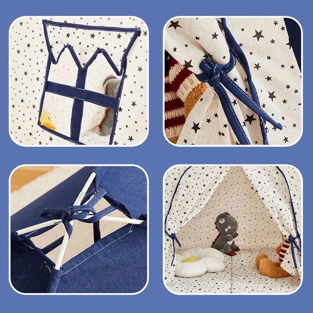 Canvas Foldable Tent And Teepee Playhouse