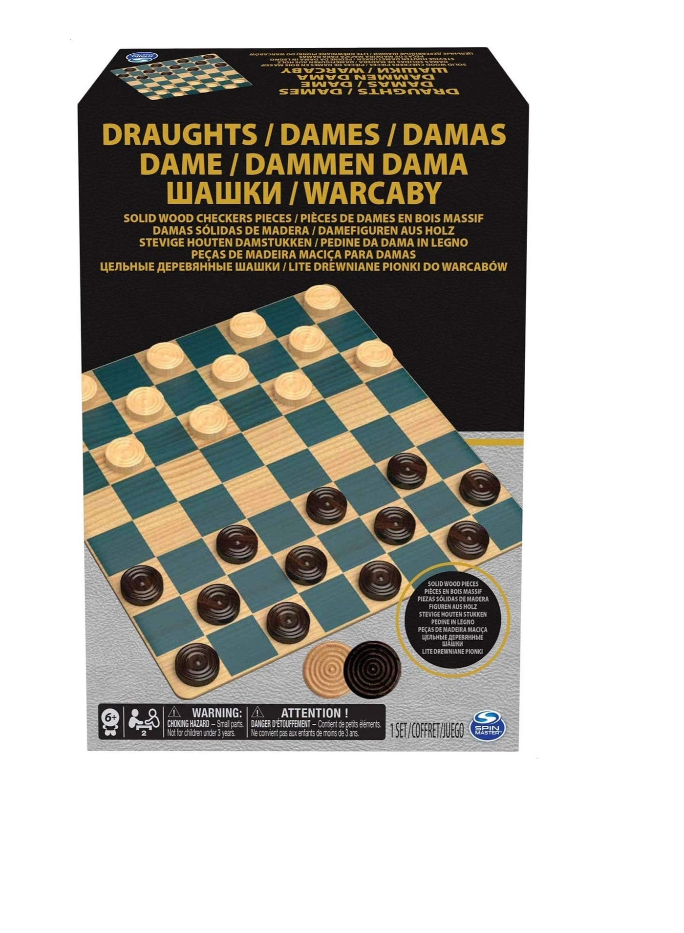 Spin Master Wood Draughts Classic