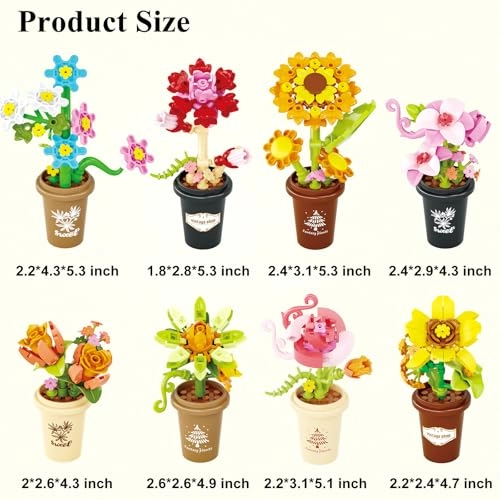 Flower Bouquet Building Set - 588 pcs bonsai