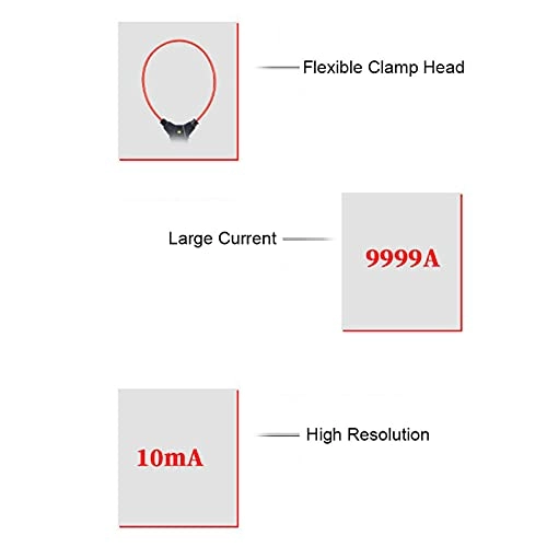 Flexible Coil Collet Meter - AC 0.00A-999A 10mA