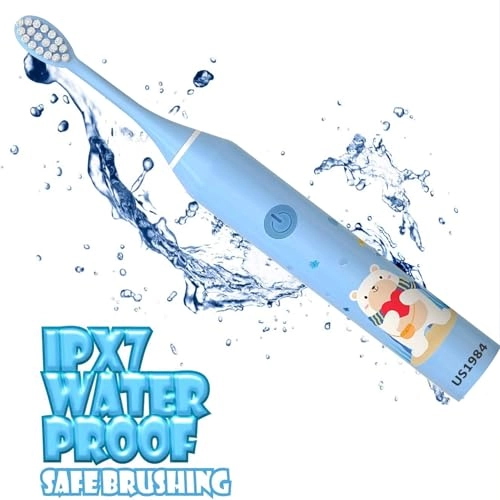 Kids Sonic Tooth Brush - 5 Modes 3 Brush Heads Rechargeable