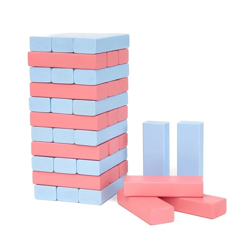 Wooden Building Block Balance Game - Fantasy Sci-Fi 48 pcs