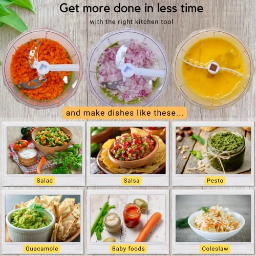 QuickPull Food Chopper - 4-Cup 3 blades