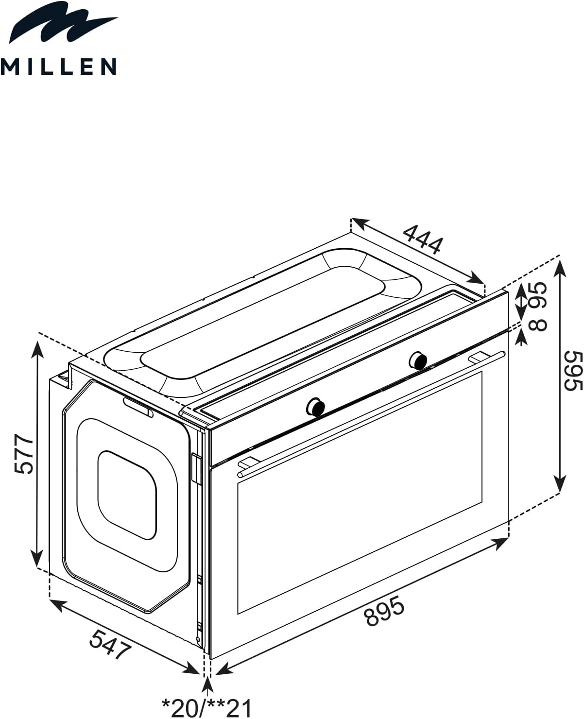 MEO 910 BB 90cm Built-In - Convection