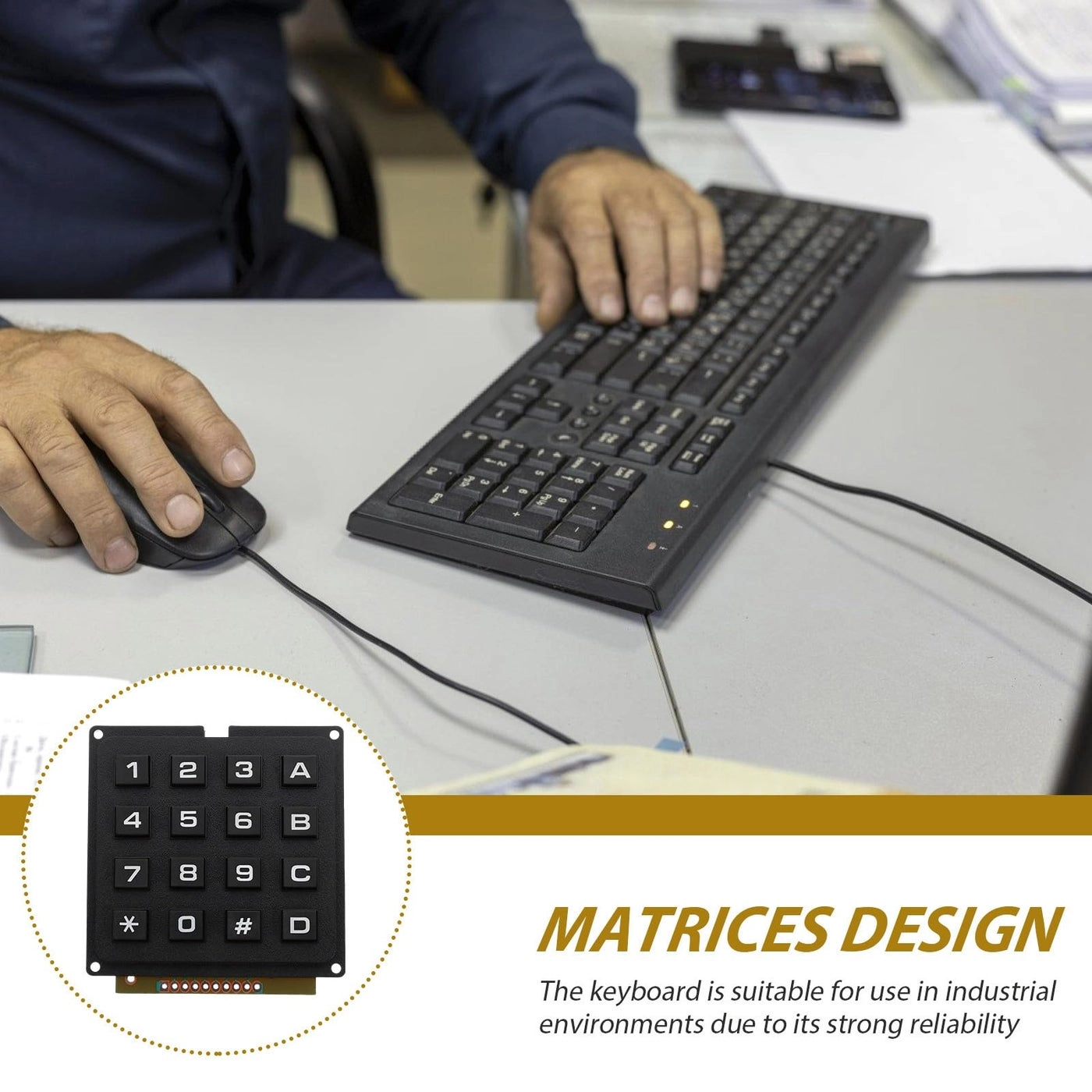 16 Key Matrix Membrane Keyboard Module
