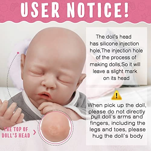Reborn Baby Doll - 18 inch Silicone Boy Ages 3+