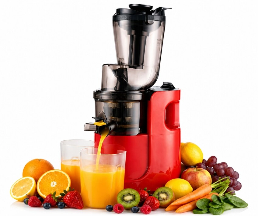 Homotronics Digital Juicer Blender - 85mm Wide Chute 1.5L Juice Cup 2L Pulp Container