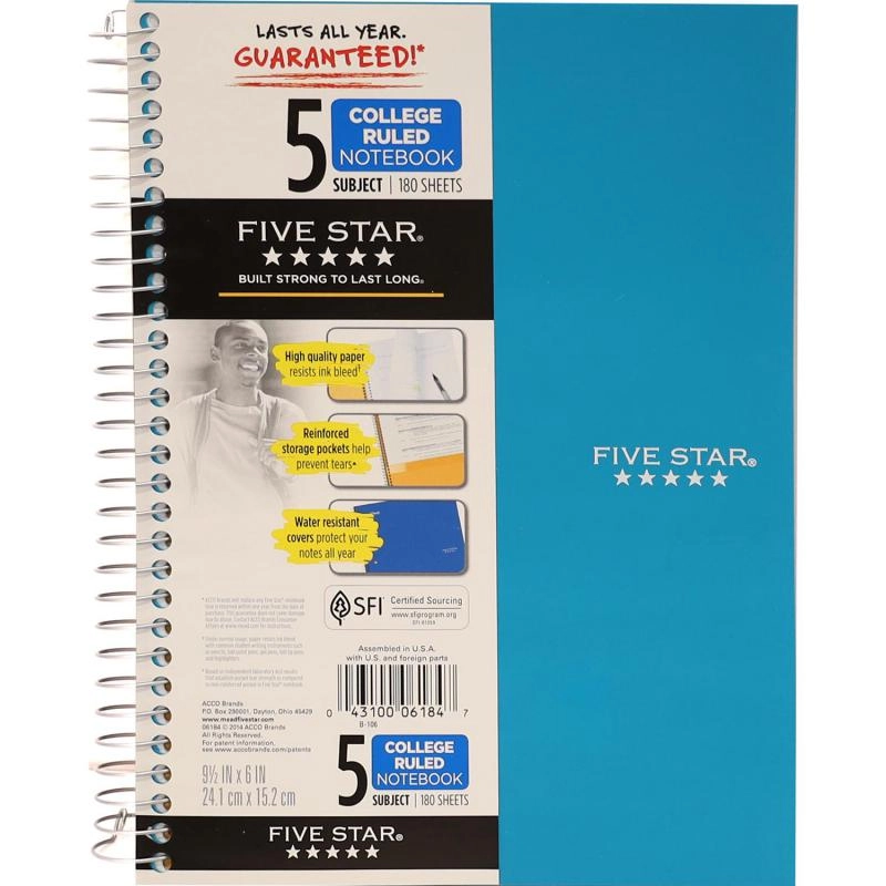 Notebook 8.5 X 11 Spiral - Grid 100 Sheets