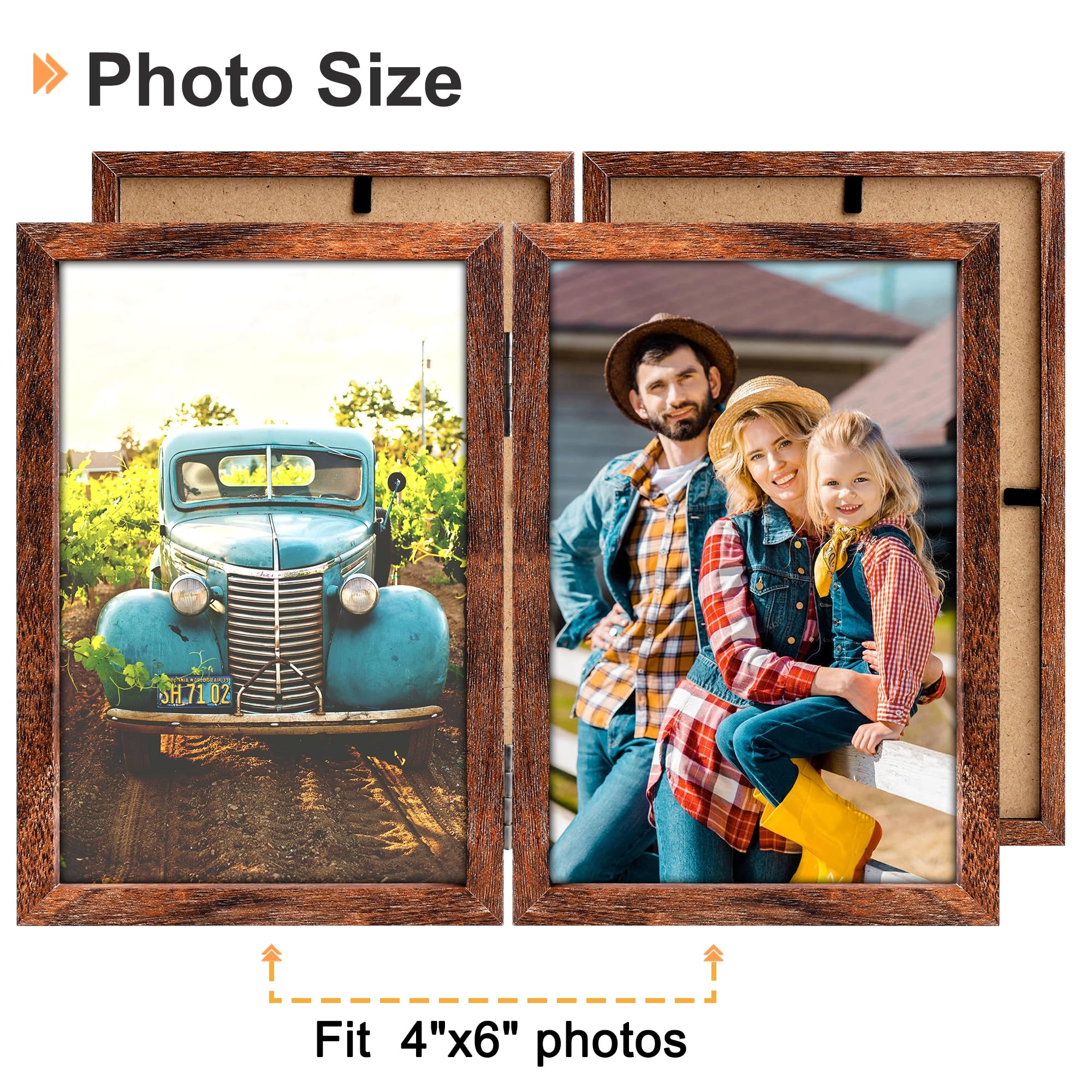 Double Picture Frame - 4x6 in two