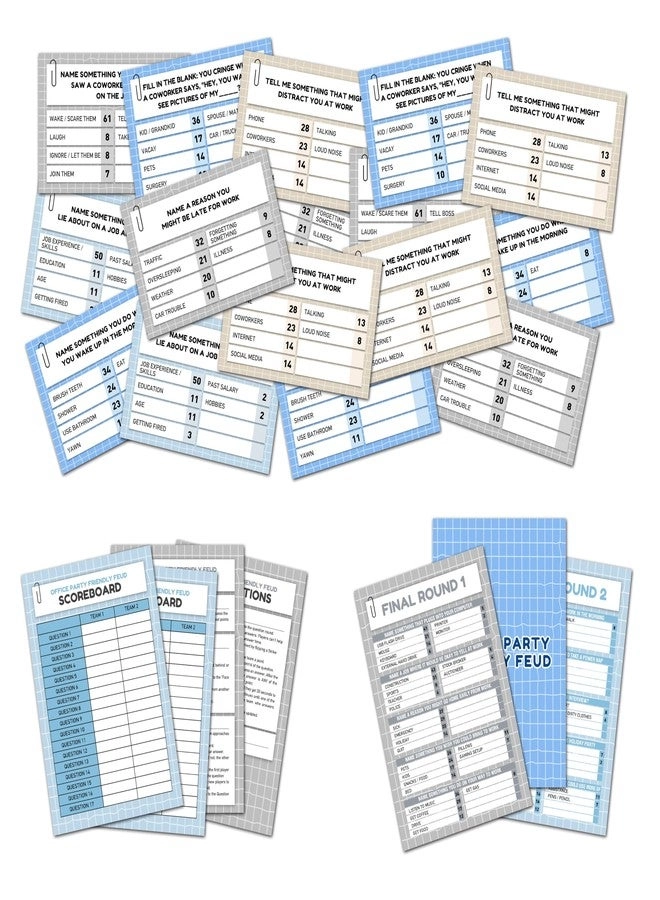 Mueddur Office Family Feud Game - 29 cards