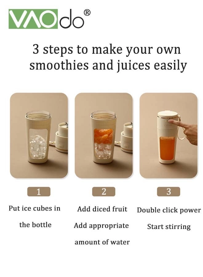 Portable Mini Blender - Rechargeable USB BPA-Free One-handed Drinking