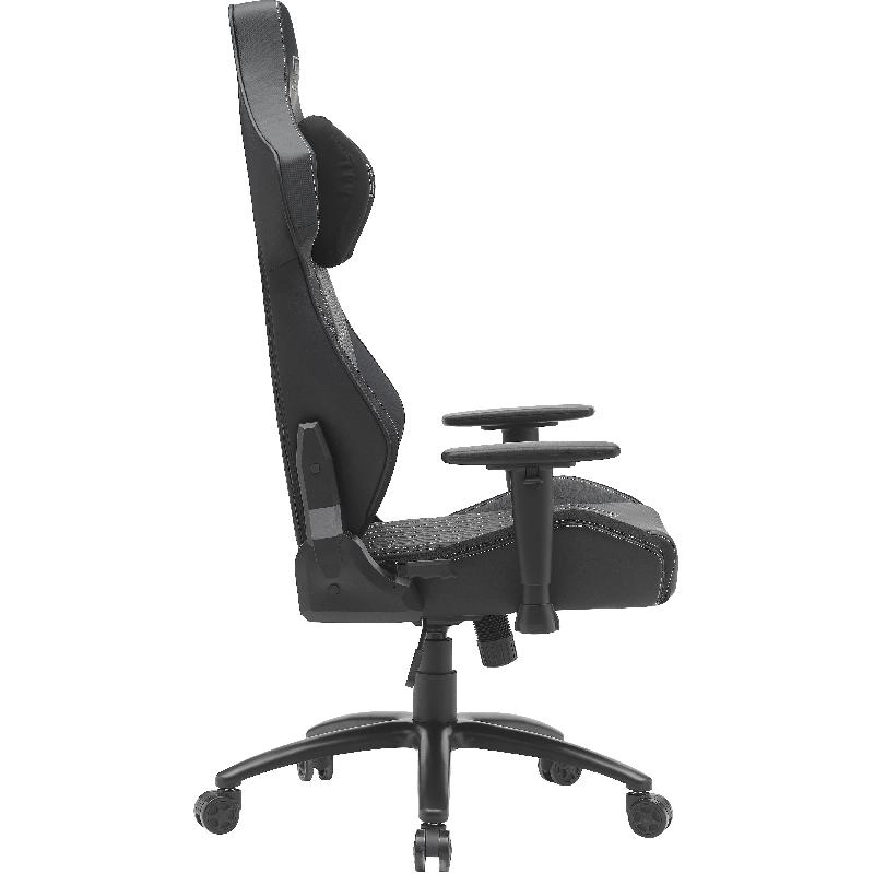 Premium Highback Gaming Chair - Black PU Leather Adjustable Height