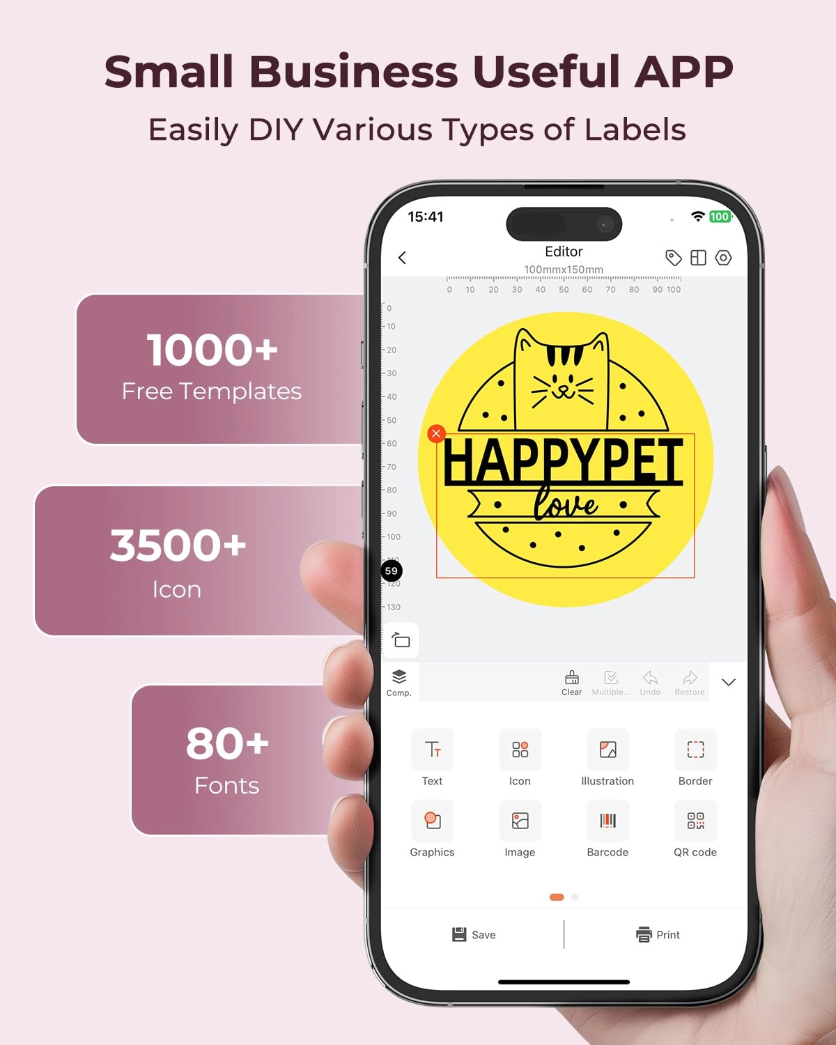 941B - direct thermal 4.3" (40-104mm)