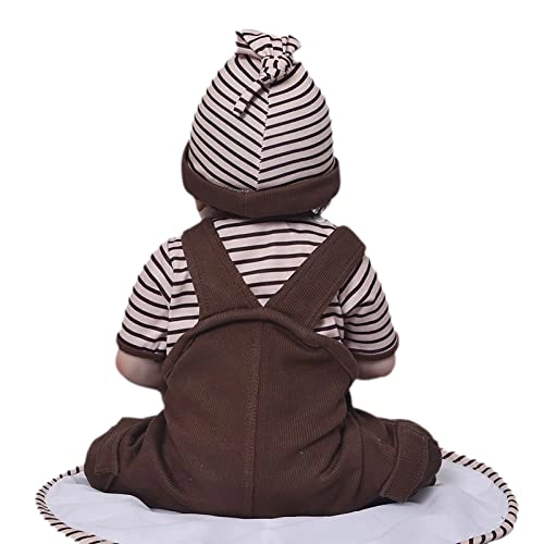 Reborn Baby Doll - 22 Inch Vinyl Brown Eyes