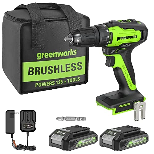 24V Brushless Drill/Driver - 2×2.0Ah(USB Battery) 2800 RPM