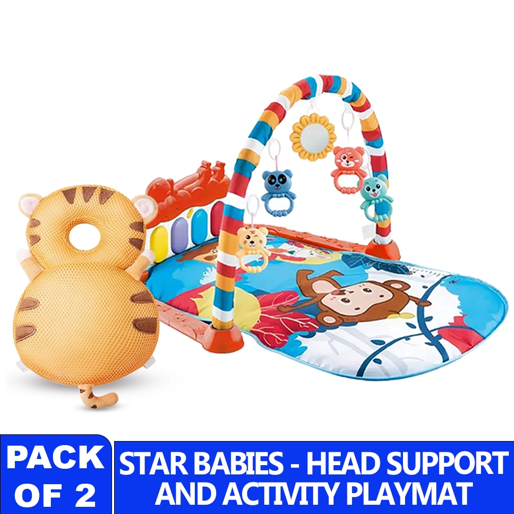 Baby Activity Playmat & Head Support Pillow Set - Suitable for 0 to 12 months