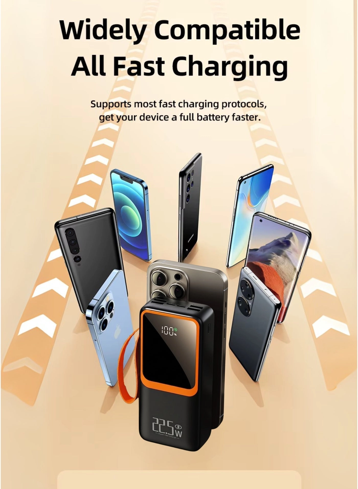 N60 - 50000mAh 22.5W Fast charging 4 USB-A 2 PD