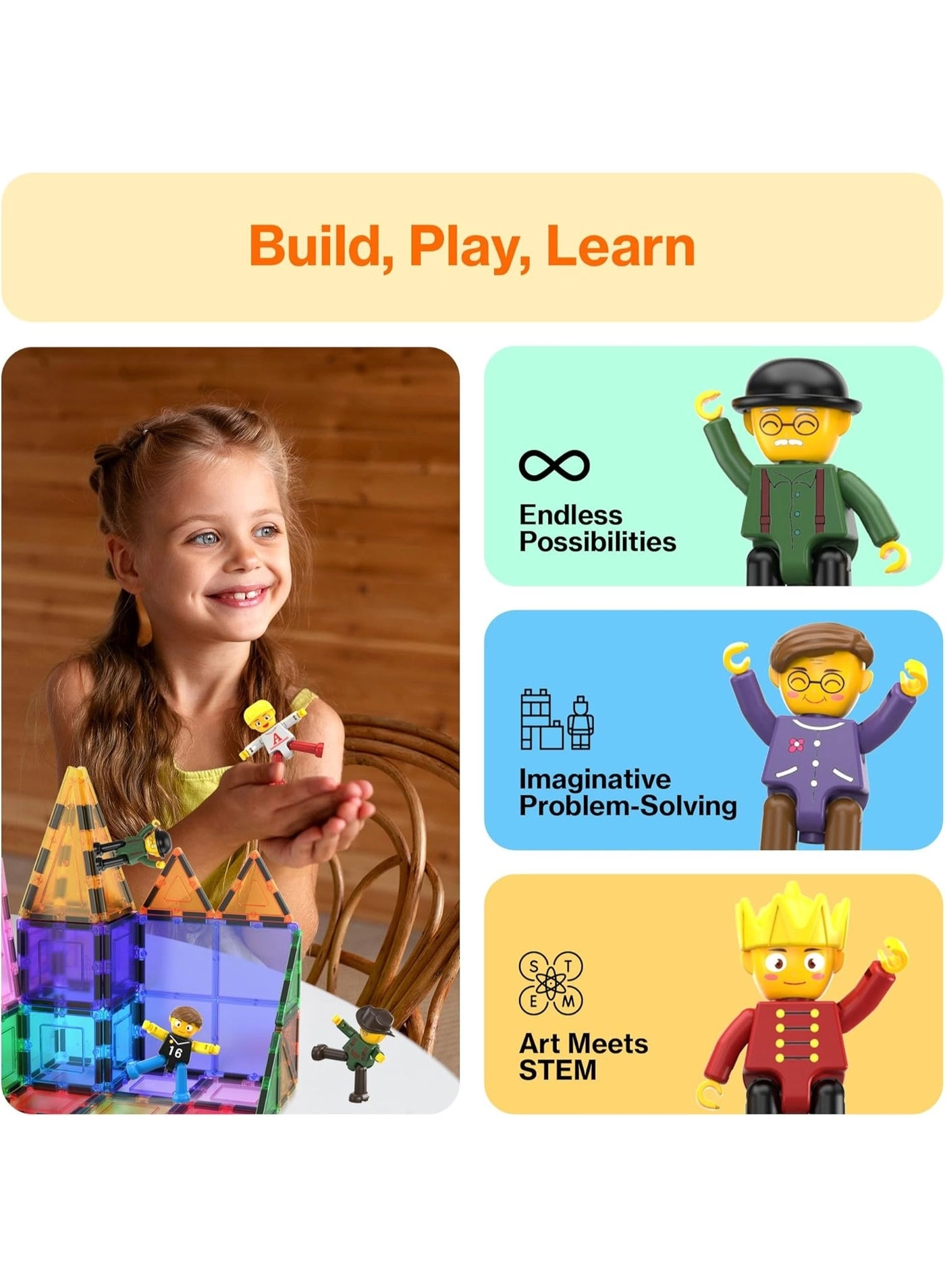 Magnetic Character Figures - 8 pcs