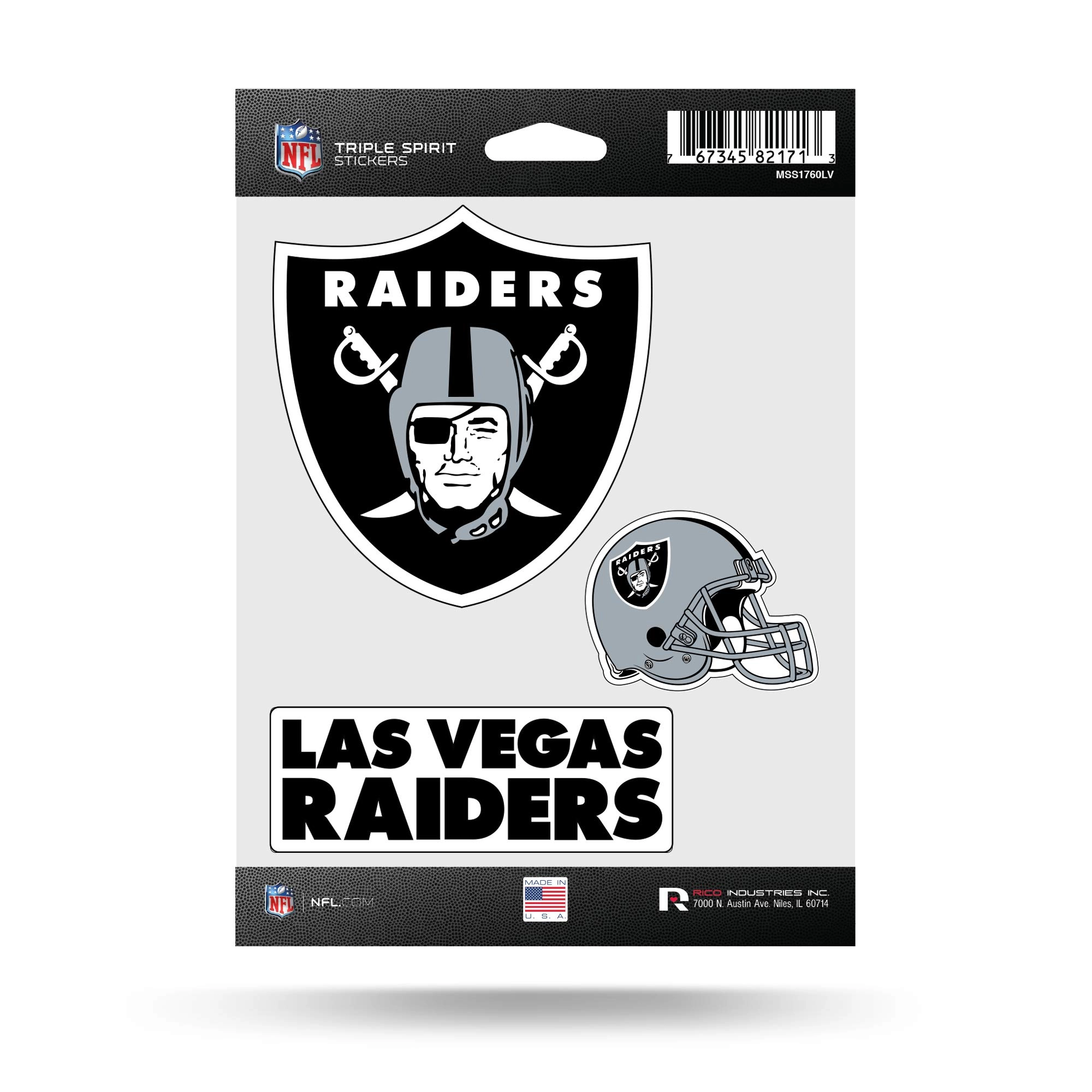 Rico Design Las Vegas Raiders Sticker Book Triple Spirit 3 pcs