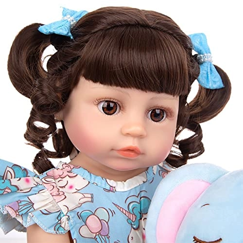 Reborn Baby Doll - 22 Inch Vinyl Brown Eyes