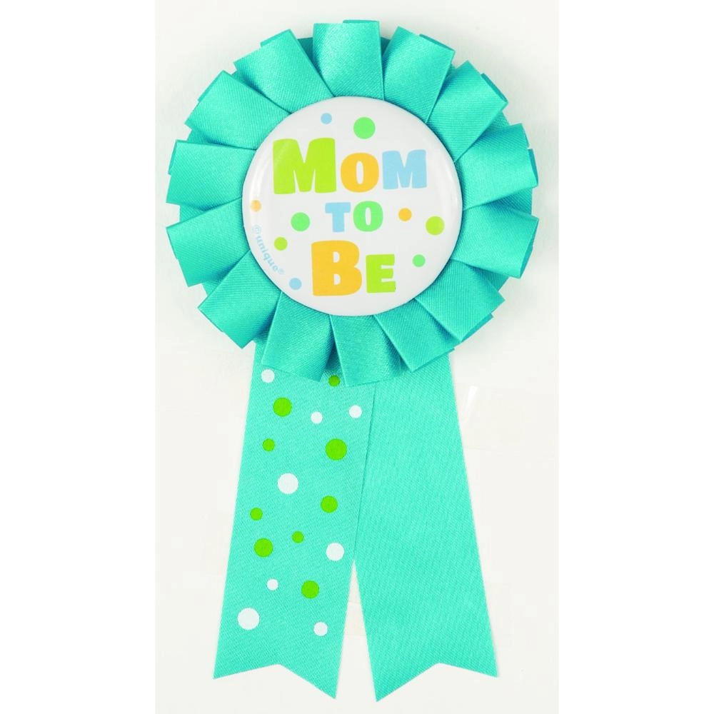 Party Zone Mom To Be Blue Award Ribbon