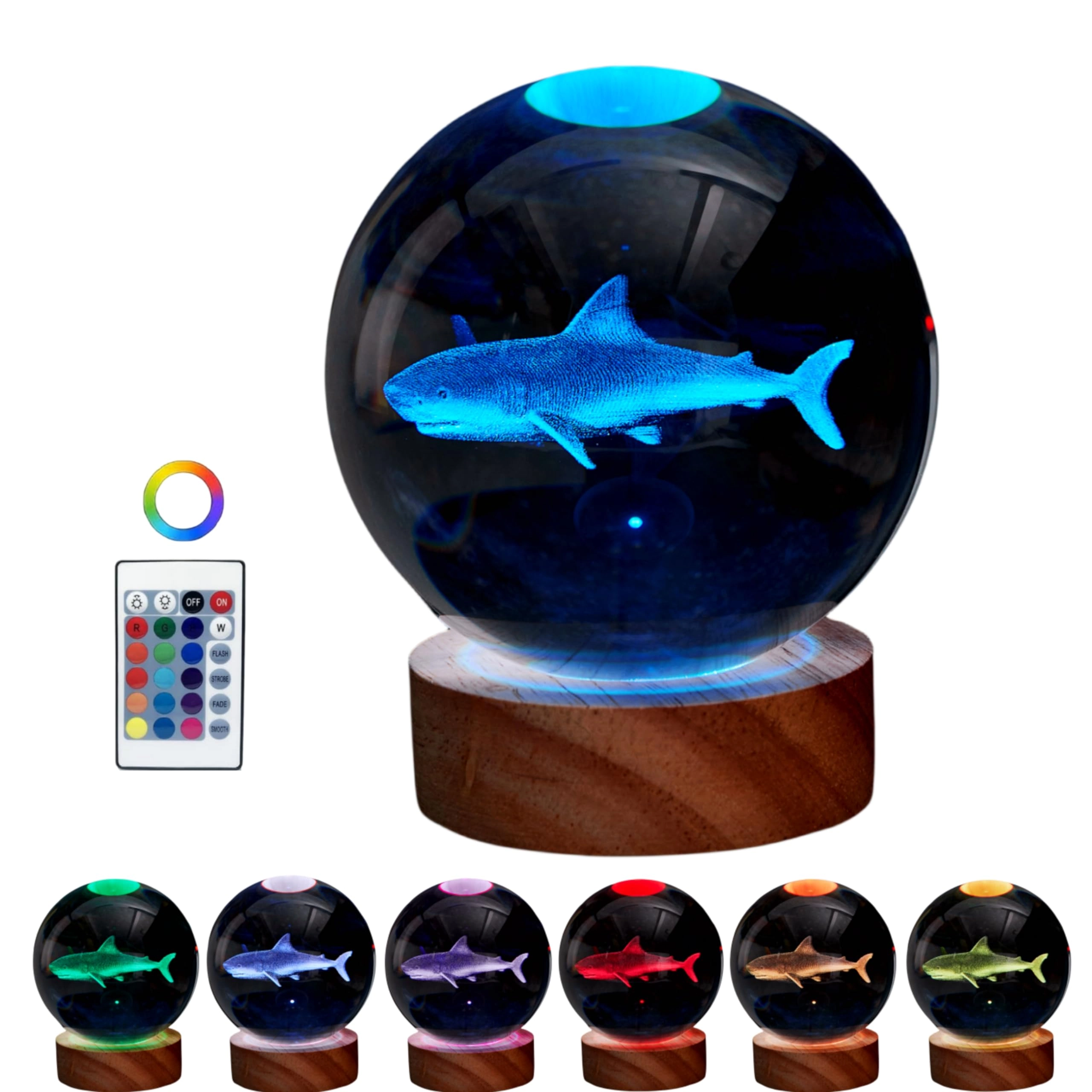 conalisk 3D Crystal Ball Lamp - Night Light 16 Colors
