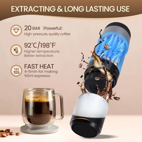 Portable Espresso Machine 20BAR 12V USB 152964